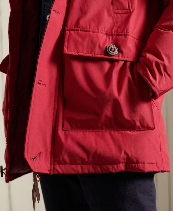 Superdry облекло N00H1175 червен мъже новобранец палто парка