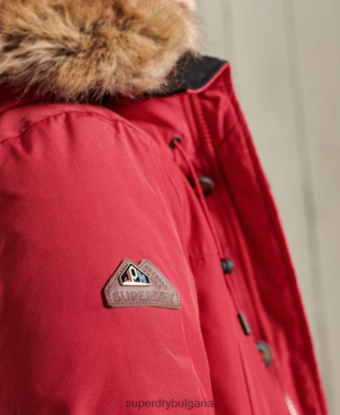 Superdry облекло N00H1175 червен мъже новобранец палто парка