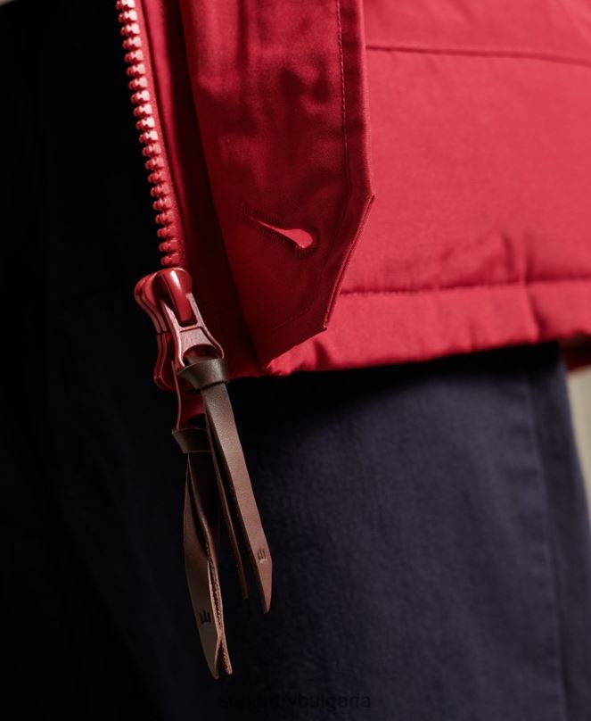 Superdry облекло N00H1175 червен мъже новобранец палто парка