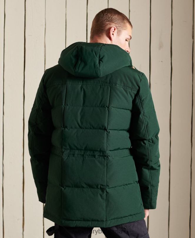 Superdry облекло N00H4485 зелено мъже палто парка за планински експедиции