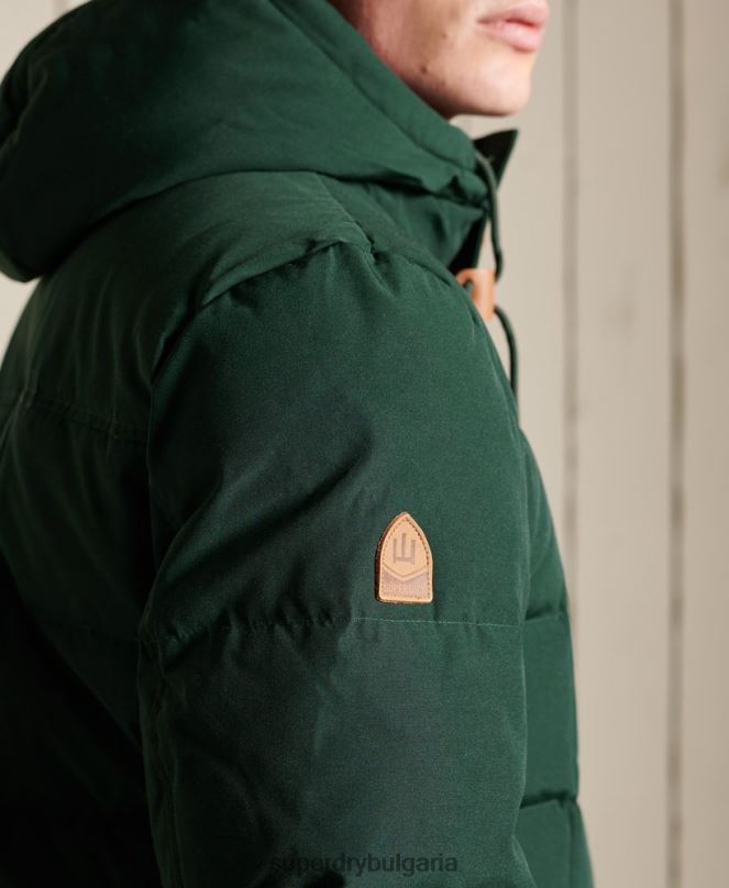 Superdry облекло N00H4485 зелено мъже палто парка за планински експедиции