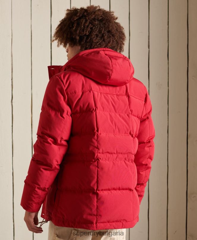 Superdry облекло N00H4486 червен мъже палто парка за планински експедиции