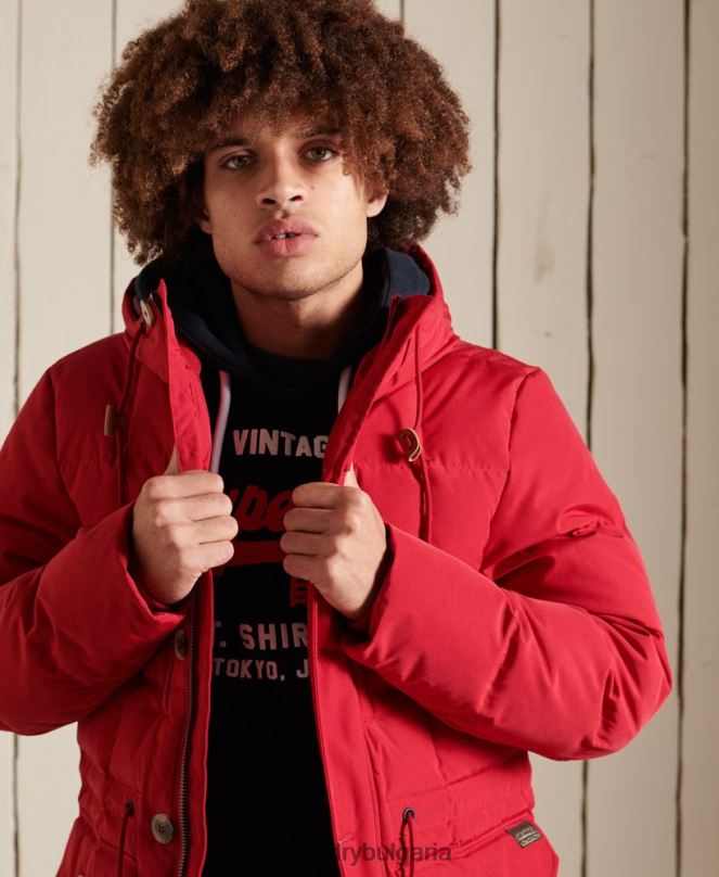 Superdry облекло N00H4486 червен мъже палто парка за планински експедиции
