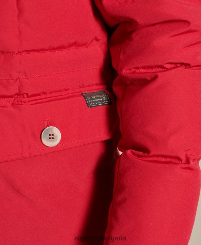 Superdry облекло N00H4486 червен мъже палто парка за планински експедиции