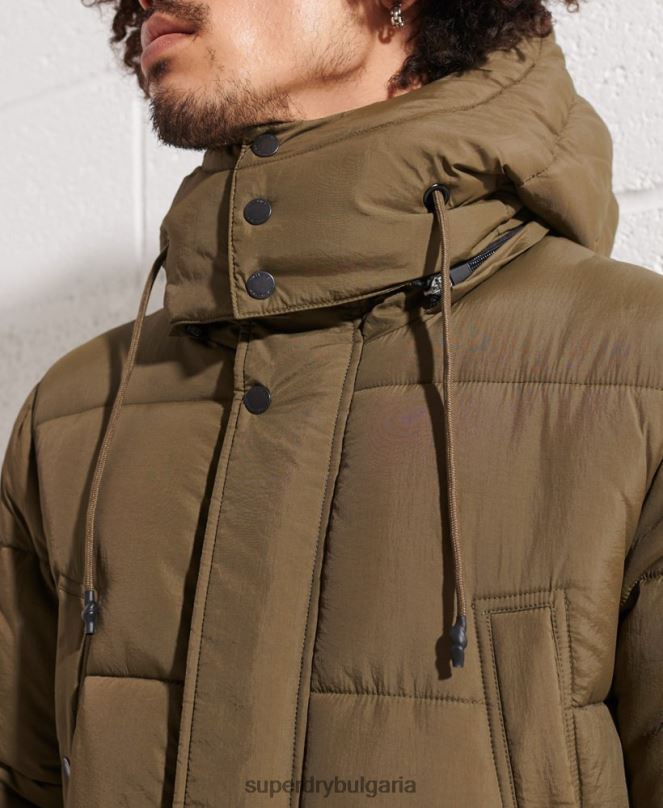 Superdry облекло N00H4502 каки мъже експедиционно подплатено палто парка