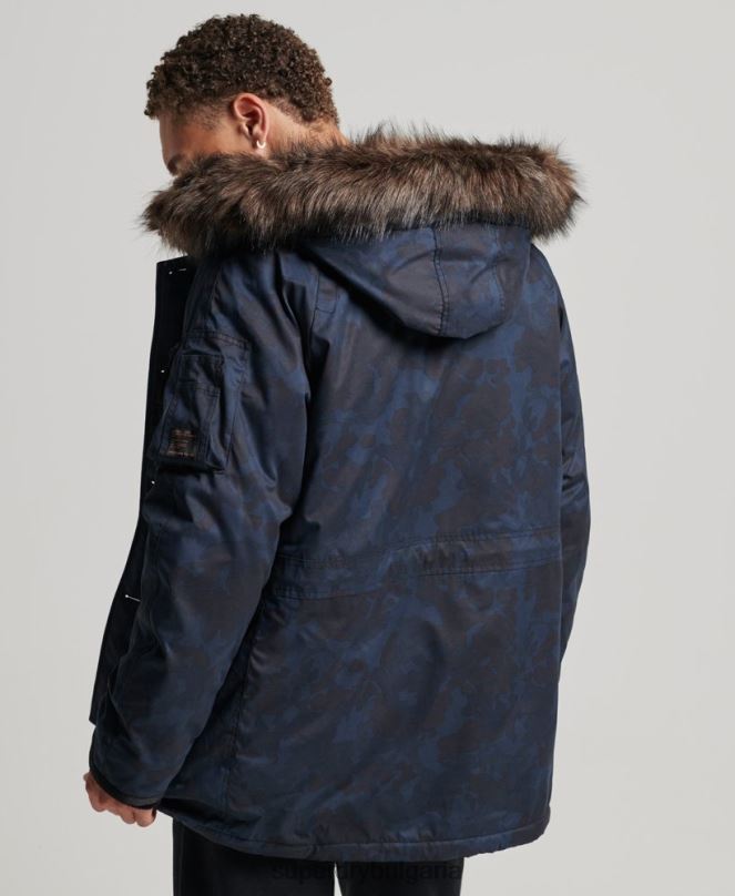 Superdry облекло N00H4509 военноморски флот мъже оригинално и ретро палто парка