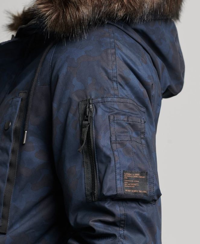 Superdry облекло N00H4509 военноморски флот мъже оригинално и ретро палто парка