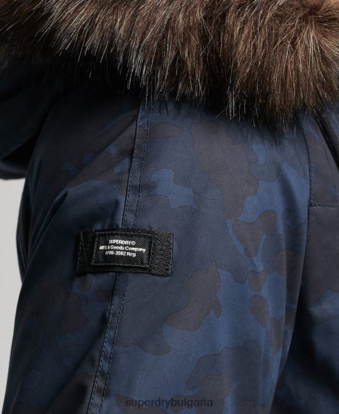 Superdry облекло N00H4509 военноморски флот мъже оригинално и ретро палто парка