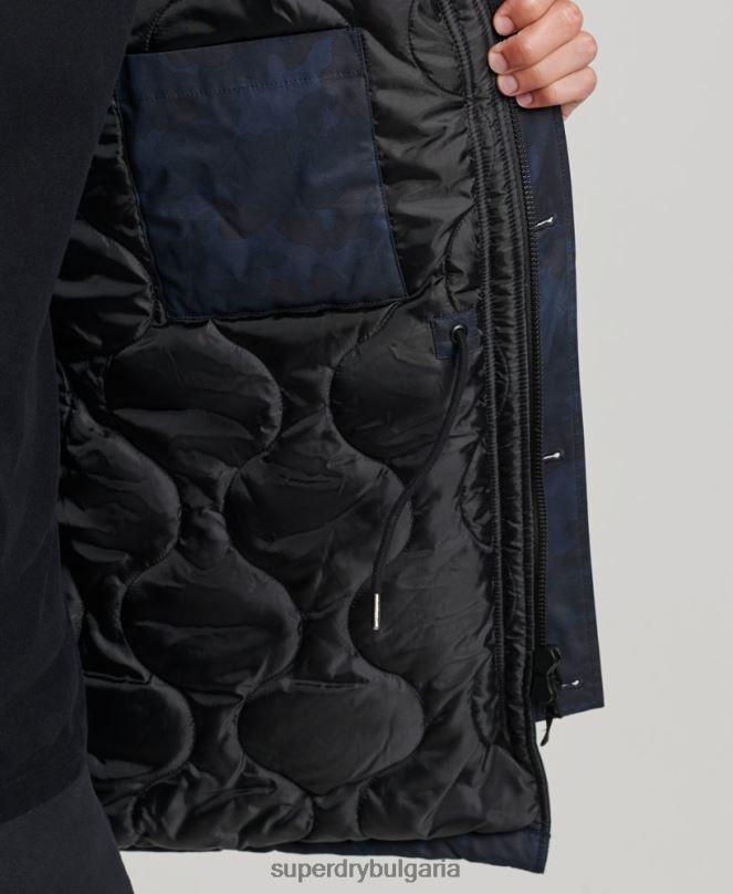 Superdry облекло N00H4509 военноморски флот мъже оригинално и ретро палто парка