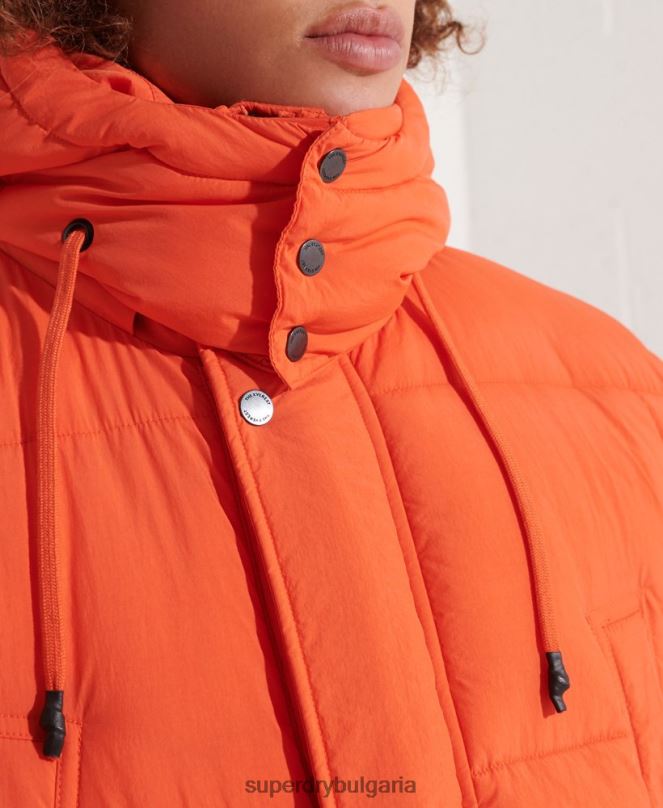 Superdry облекло N00H4511 оранжево мъже експедиционно подплатено палто парка