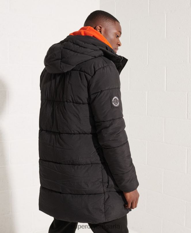 Superdry облекло N00H4512 черен мъже експедиционно подплатено палто парка