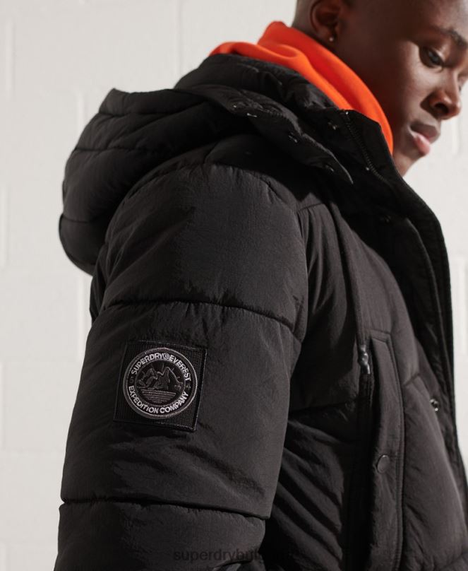 Superdry облекло N00H4512 черен мъже експедиционно подплатено палто парка