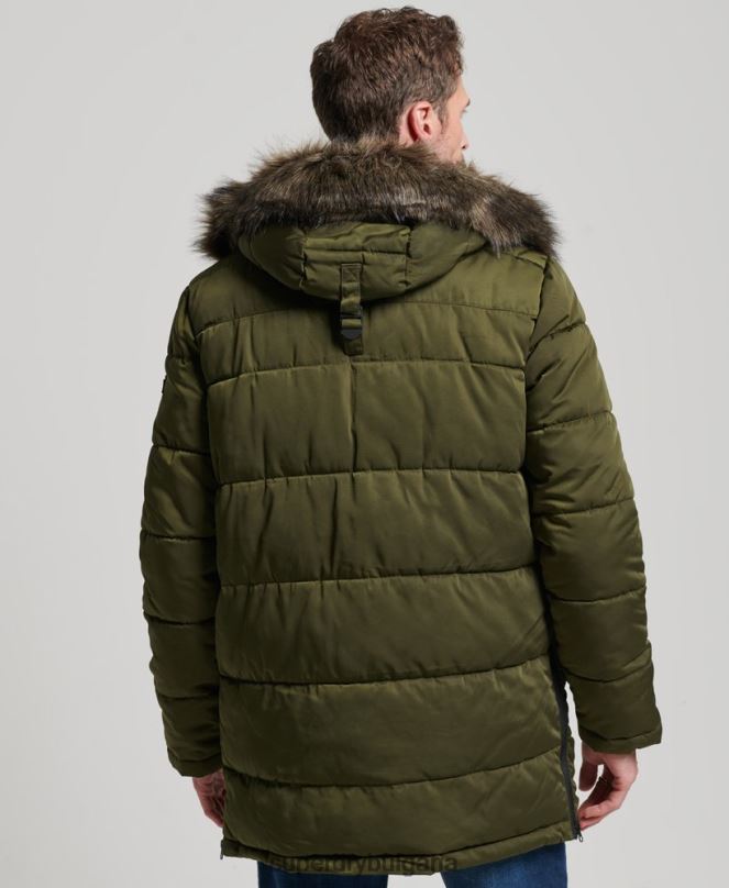 Superdry облекло N00H4513 зелено мъже палто парка чинук
