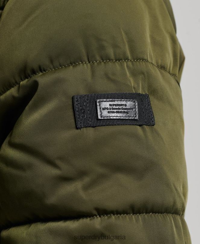 Superdry облекло N00H4513 зелено мъже палто парка чинук