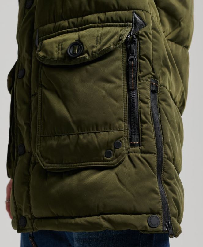 Superdry облекло N00H4513 зелено мъже палто парка чинук