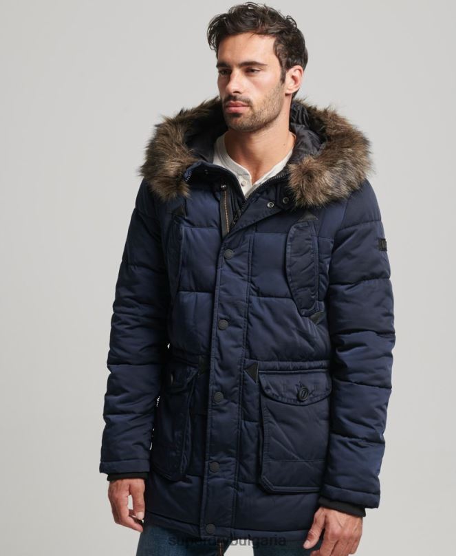 Superdry облекло N00H4514 военноморски флот мъже палто парка чинук