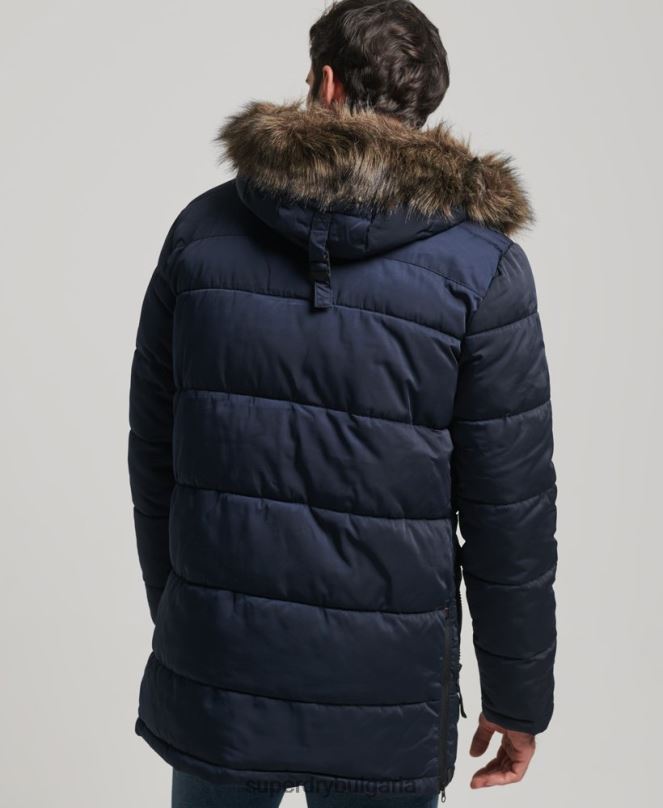 Superdry облекло N00H4514 военноморски флот мъже палто парка чинук