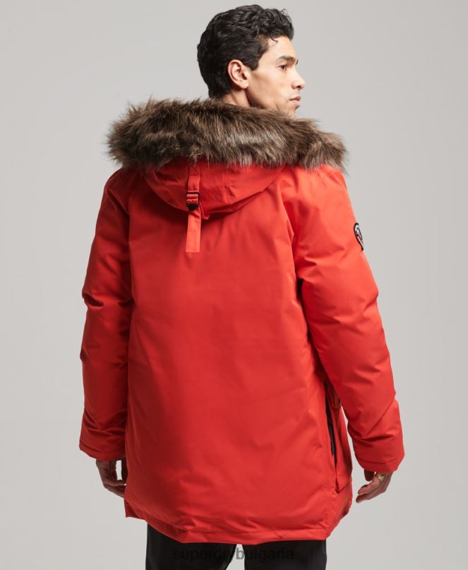 Superdry облекло N00H4515 червен мъже палто everest down snow park