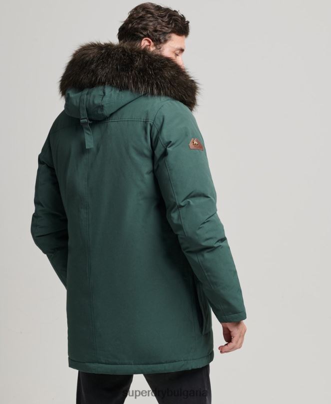 Superdry облекло N00H4525 зелено мъже новобранец палто парка