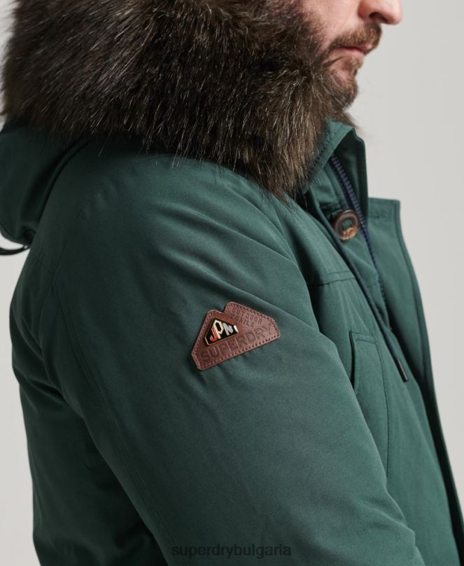 Superdry облекло N00H4525 зелено мъже новобранец палто парка