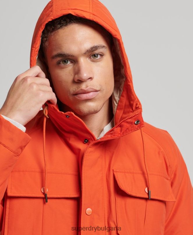 Superdry облекло N00H4532 оранжево мъже палто с планинска подплата