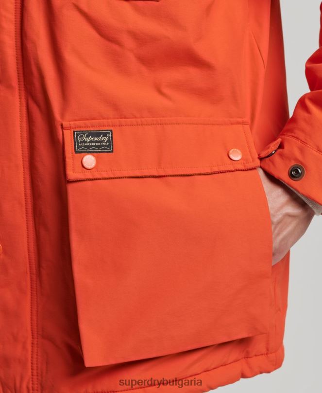 Superdry облекло N00H4532 оранжево мъже палто с планинска подплата