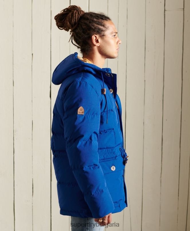 Superdry облекло N00H4537 син мъже палто парка за планински експедиции