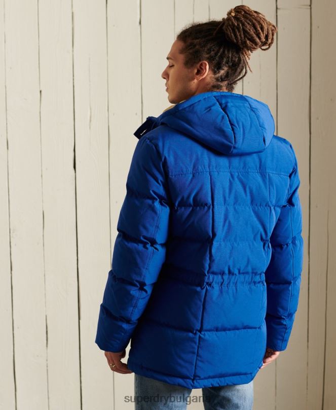 Superdry облекло N00H4537 син мъже палто парка за планински експедиции