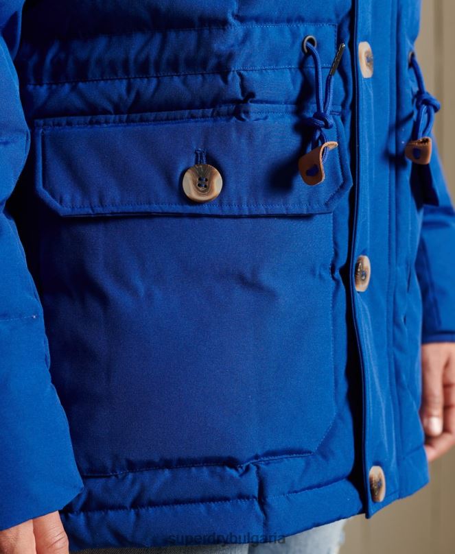 Superdry облекло N00H4537 син мъже палто парка за планински експедиции