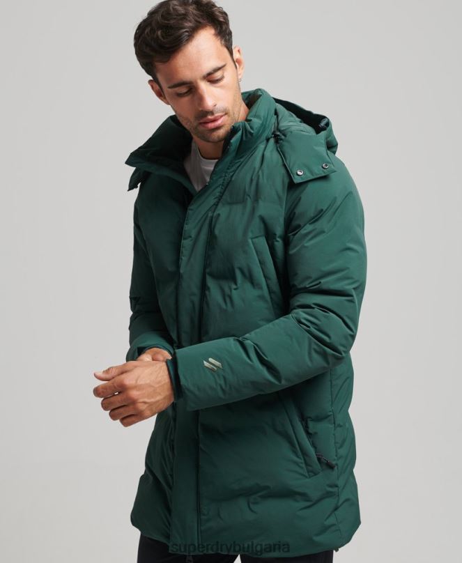 Superdry облекло N00H4543 зелено мъже пухено палто