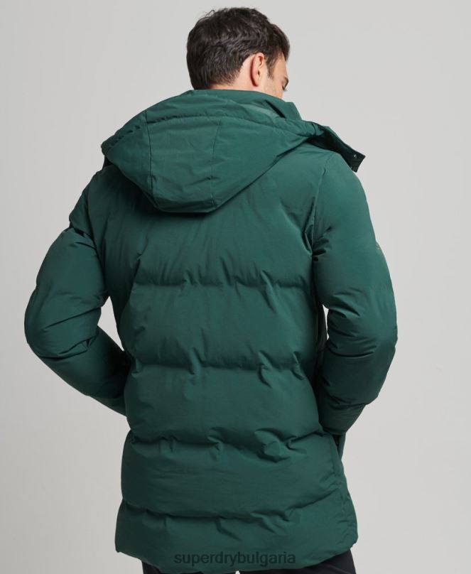 Superdry облекло N00H4543 зелено мъже пухено палто