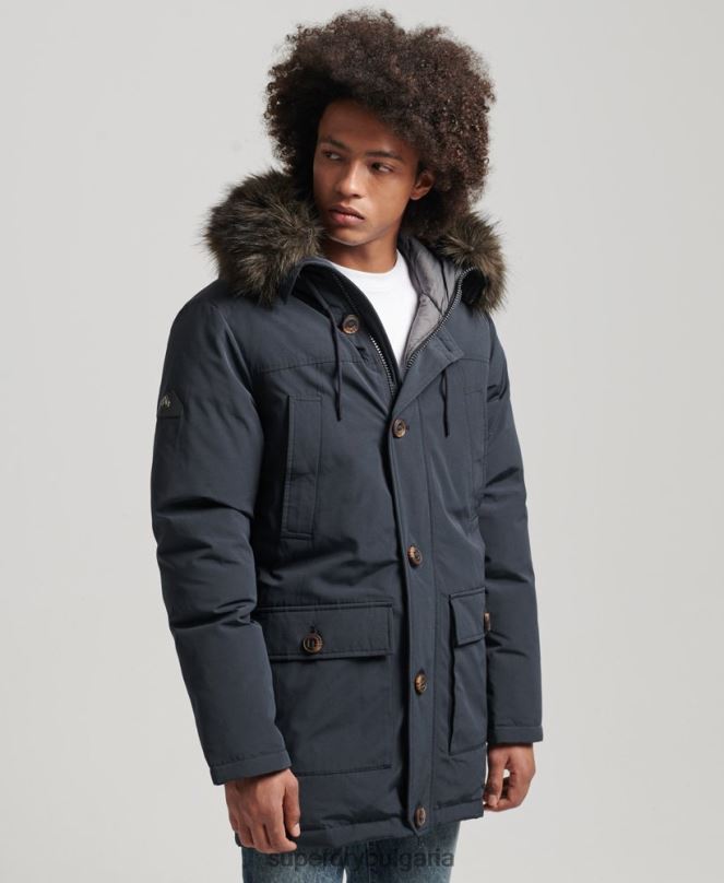 Superdry облекло N00H4549 военноморски флот мъже новобранец палто парка