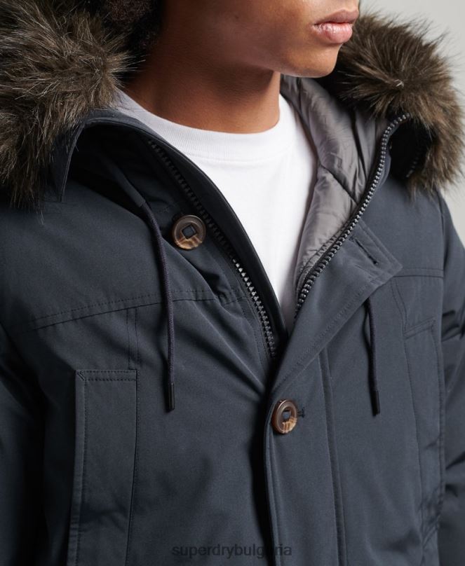 Superdry облекло N00H4549 военноморски флот мъже новобранец палто парка
