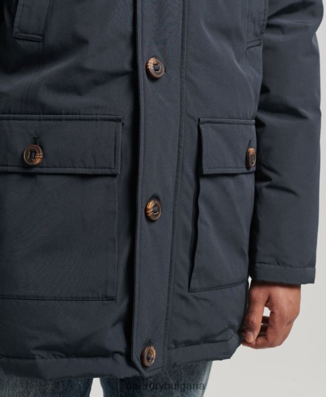 Superdry облекло N00H4549 военноморски флот мъже новобранец палто парка