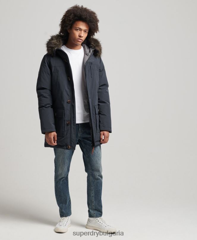 Superdry облекло N00H4549 военноморски флот мъже новобранец палто парка