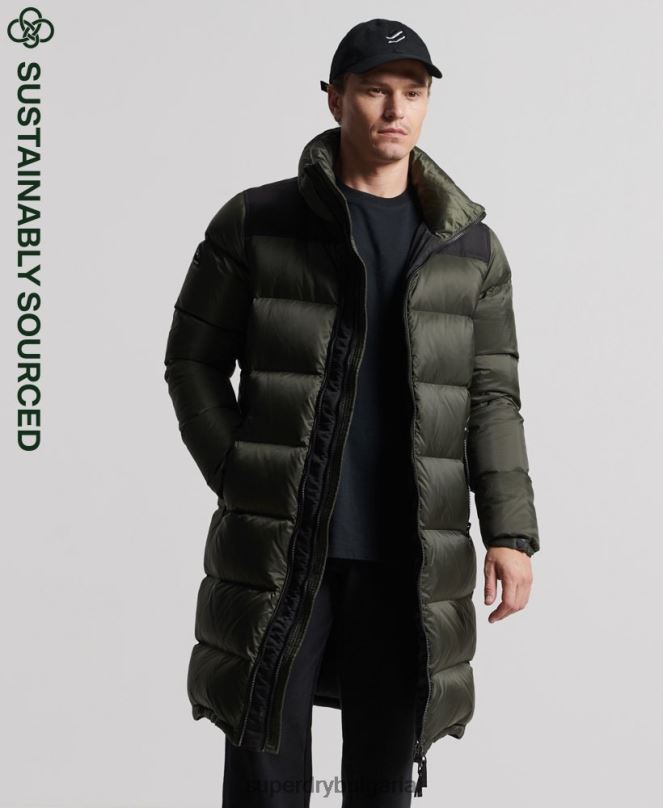 Superdry облекло N00H4556 каки мъже пухено палто с парагади