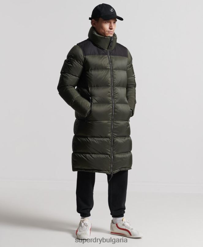 Superdry облекло N00H4556 каки мъже пухено палто с парагади