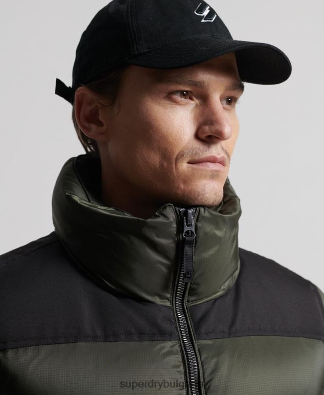 Superdry облекло N00H4556 каки мъже пухено палто с парагади