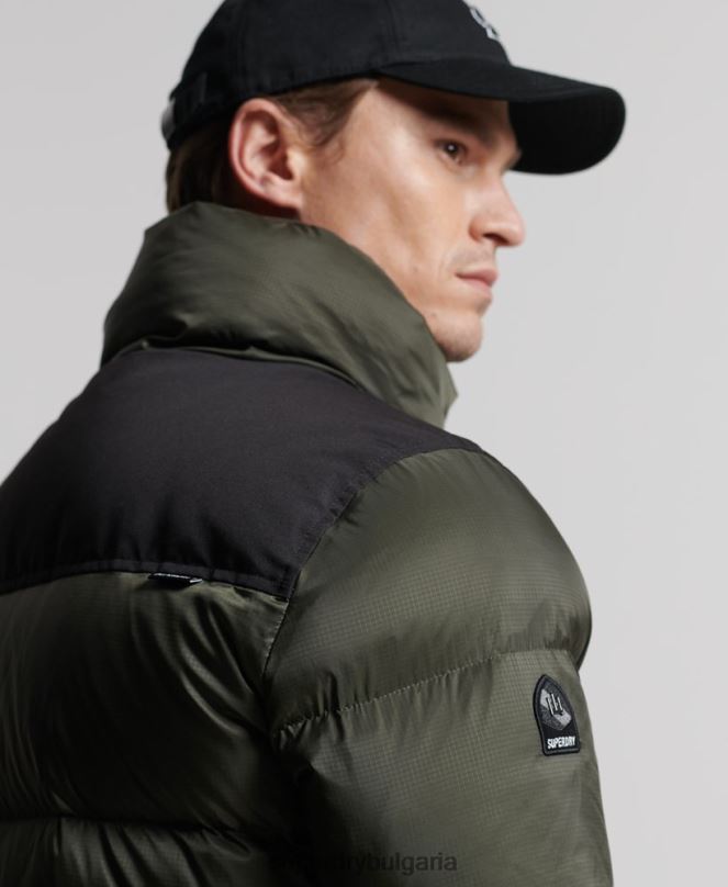 Superdry облекло N00H4556 каки мъже пухено палто с парагади