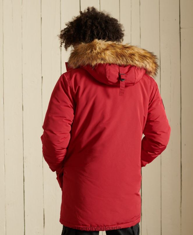 Superdry облекло N00H4571 червен мъже палто парка everest