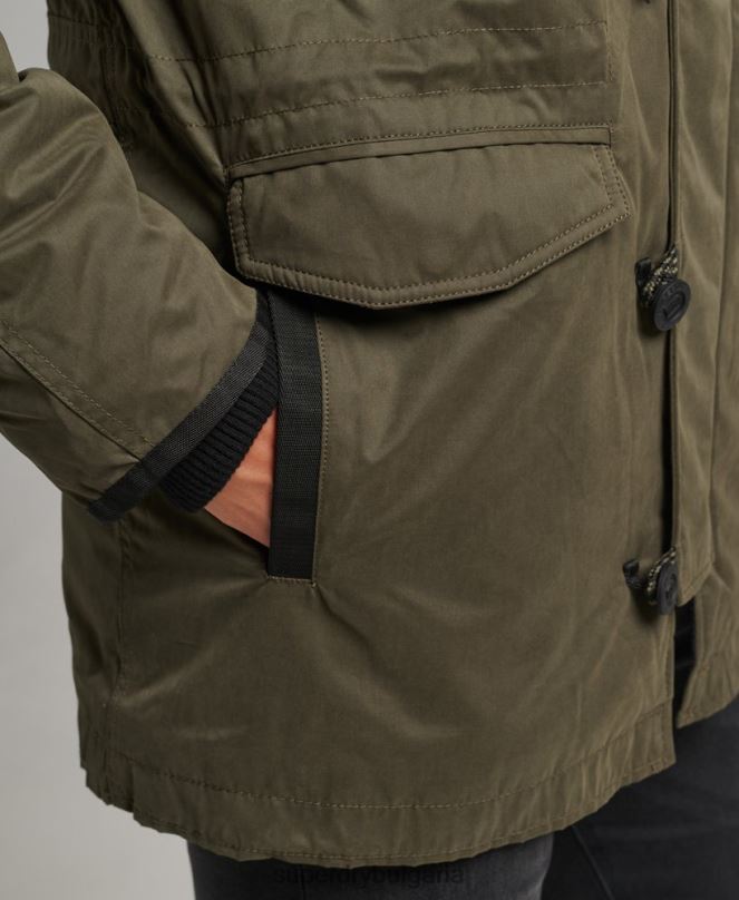 Superdry облекло N00H4573 зелено мъже оригинално и ретро палто парка