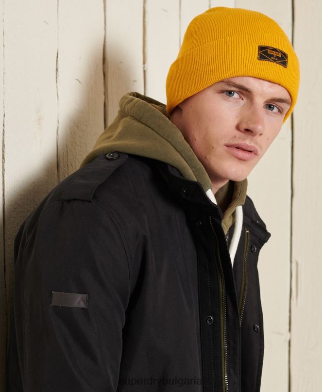 Superdry облекло N00H4576 тъмно сив мъже палто с военна премиум парка