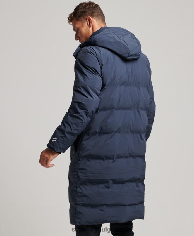 Superdry облекло N00H4583 военноморски флот мъже пухено палто с парагади