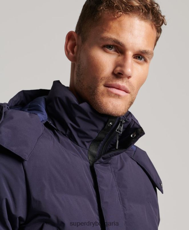 Superdry облекло N00H4589 военноморски флот мъже пухено палто