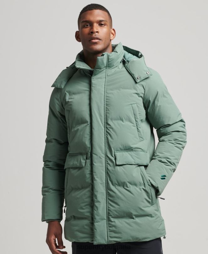 Superdry облекло N00H4641 зелено мъже пухено палто