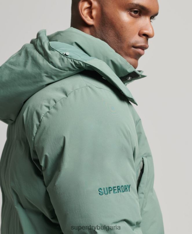 Superdry облекло N00H4641 зелено мъже пухено палто