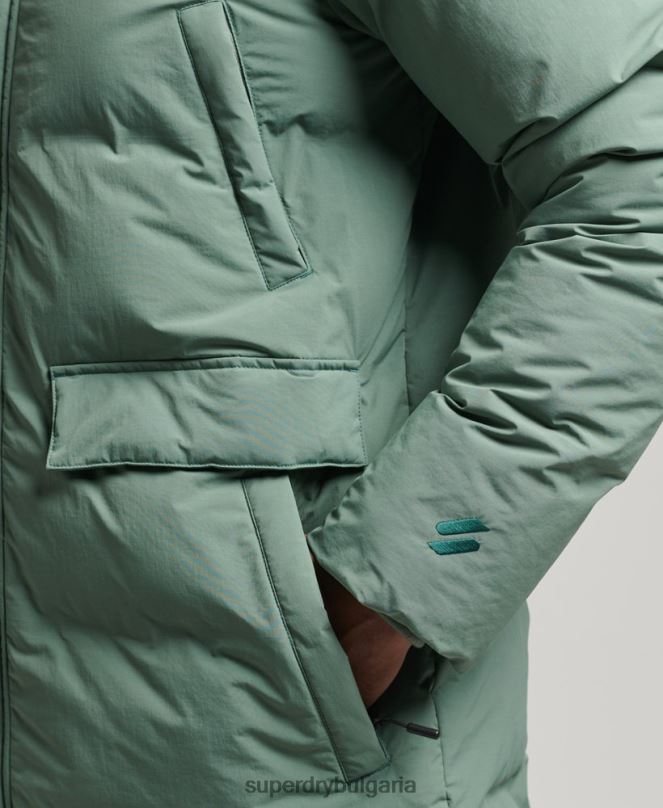 Superdry облекло N00H4641 зелено мъже пухено палто