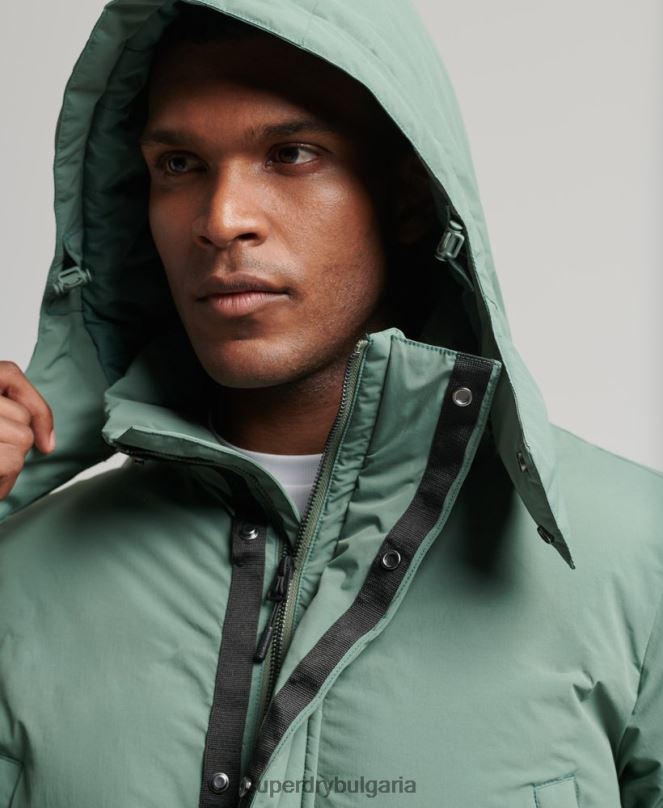 Superdry облекло N00H4641 зелено мъже пухено палто