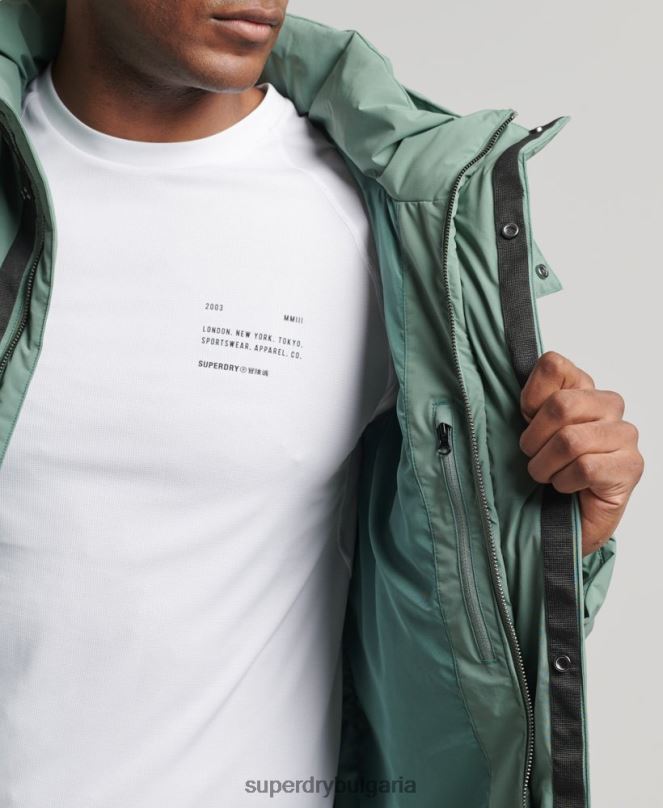 Superdry облекло N00H4641 зелено мъже пухено палто