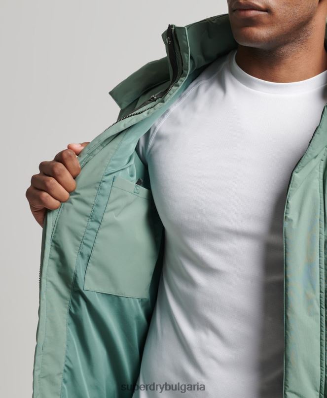 Superdry облекло N00H4641 зелено мъже пухено палто
